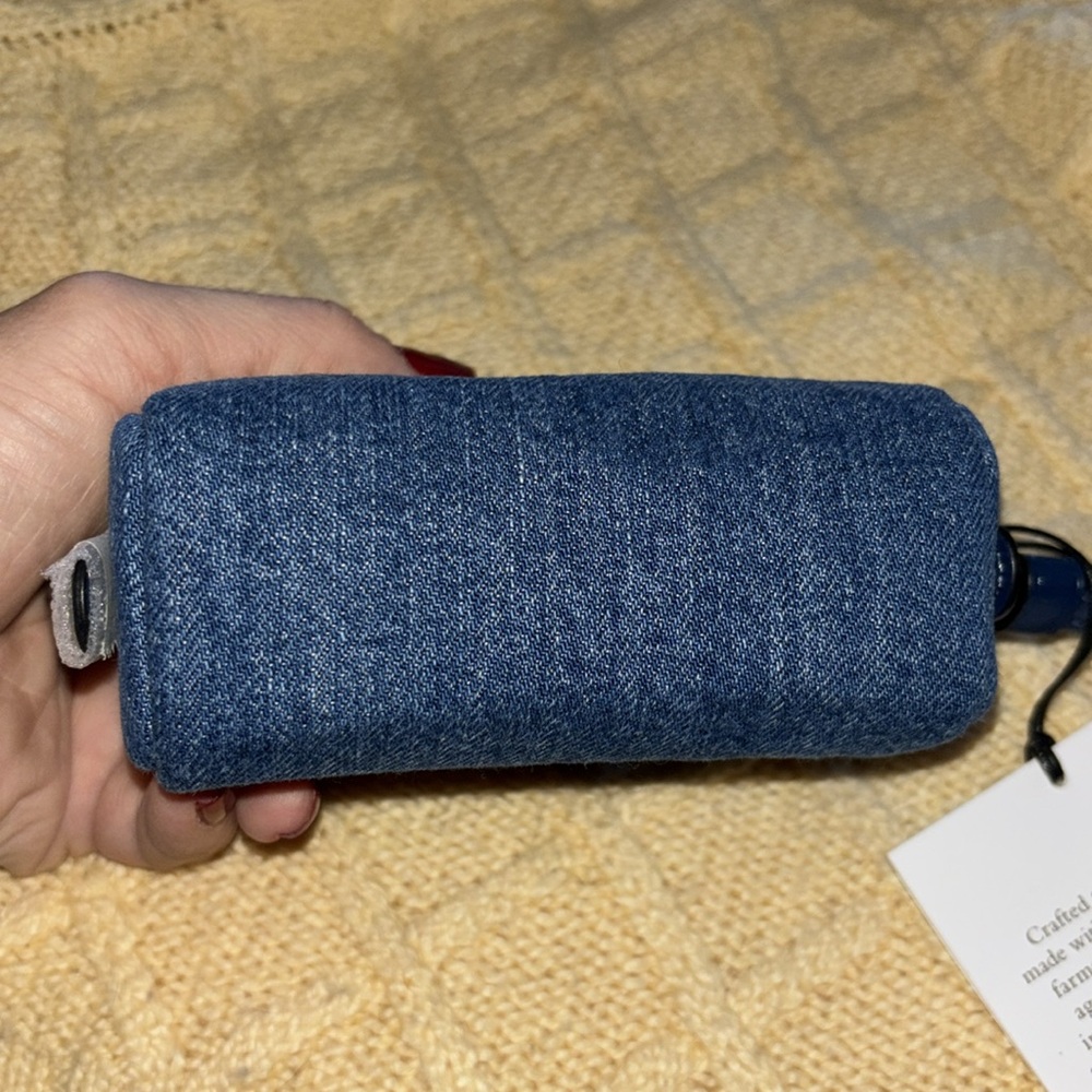 Coach Pouch 🆕 Wristlet in Denim/Silver/Indigo NEW with tags never used - Picture 7 of 8